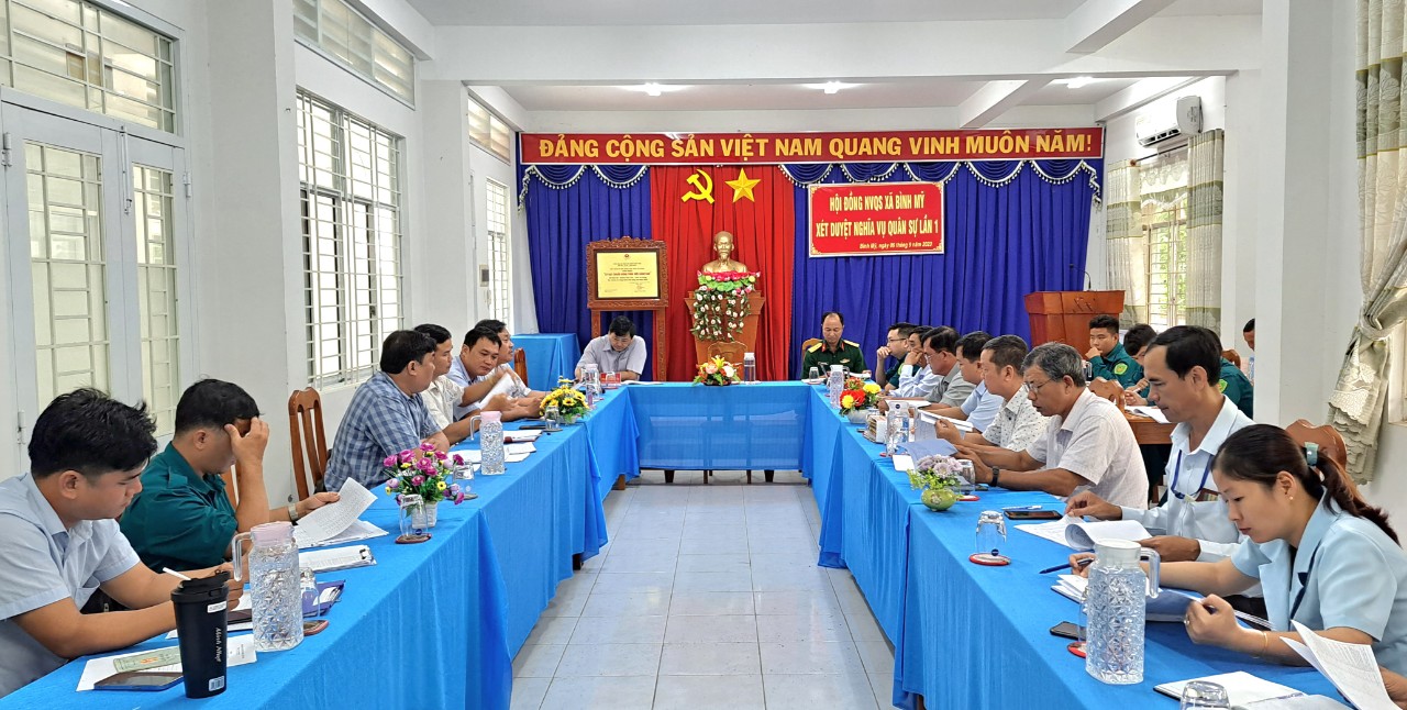 Bình Mỹ: Xét duyệt nghĩa vụ quân sự lần 1 năm 2024